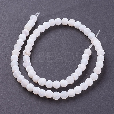 Natural Weathered Agate Beads Strands X-G-G589-6mm-03-1