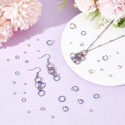 180Pcs 6 Styles 304 Stainless Steel Open Jump Rings STAS-UN0039-10-1