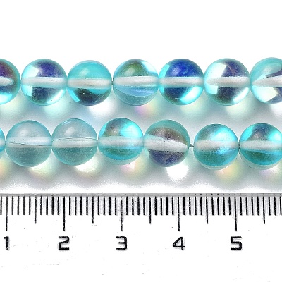 Synthetic Moonstone Beads Strands G-P528-J02-17-1