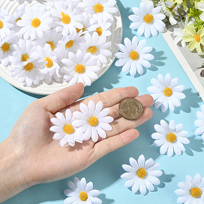 100Pcs Cloth Artificial Sunflower DIY-SP0005-96B-1