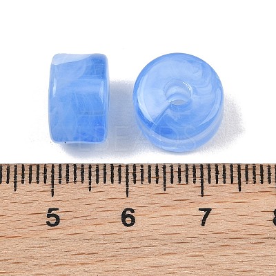 Two-Color Opaque Acrylic Imitation Gemstone Beads AC-CBA3EFE-02I-1