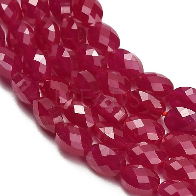Lab Grown Red Corundum Beads Strands GG-CBAC488-01C-1