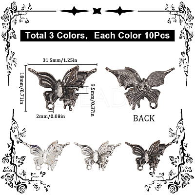 30Pcs 3 Colors Aolly Chandelier Component Links FIND-SC0011-88-1