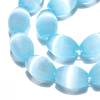 Dyed Natural Selenite Beads Strands G-T138-232C-1