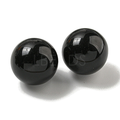 Natural Obsidian Round Ball Figurines Statues for Home Office Desktop Decoration G-P532-02A-25-1