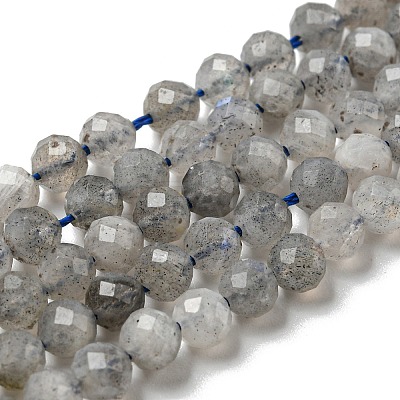Faceted Round Natural Labradorite Bead Strands G-I156-03-4mm-1