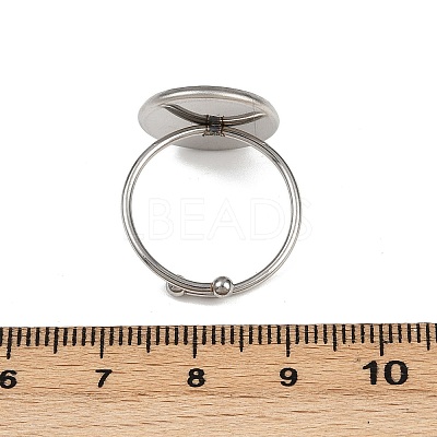 304 Stainless Steel Cuff Ring Components STAS-D372-03P-05-1