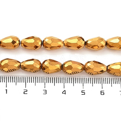 Electroplate Glass Beads Strands EGLA-D017-12x8mm-3-1