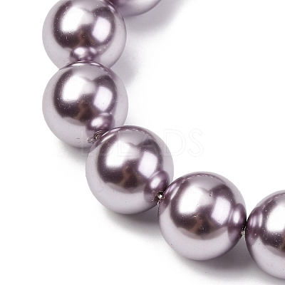 Electroplated Shell Pearl Beads Strands BSHE-G041-14mm-02-1