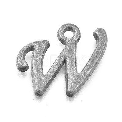Alloy Letter Pendants PALLOY-J718-01C-W-1