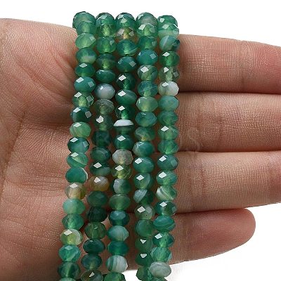 Natural Banded Agate Beads Strands G-D344-A34-05-1