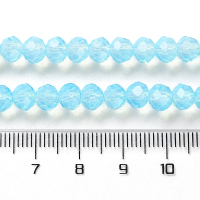 Baking Paint Transparent Glass Beads Strands DGLA-A034-J6MM-D08-1