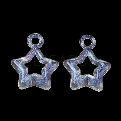 Transparent Acrylic with Glitter Pendants X1-OACR-C016-22-1