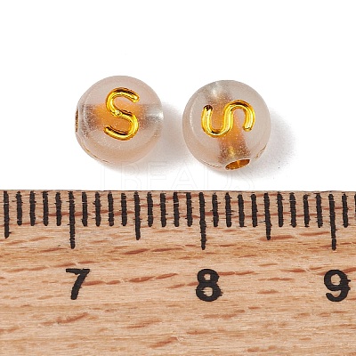 Luminous Transparent Acrylic Beads OACR-P037-01B-S-1