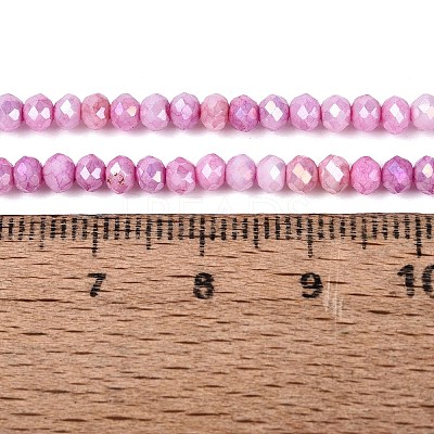 Anti-Tarnish Electroplate Rondelle Glass Beads Strands EGLA-T021-3mm-17-13-1
