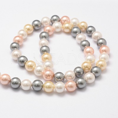 Shell Pearl Bead Strands BSHE-L017-17-1