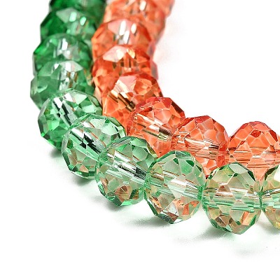Transparent Painted Glass Beads Strands X1-DGLA-A034-T8mm-A04-1