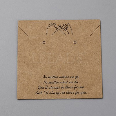 Kraft Paper Jewelry Display Cards CDIS-TAC0010-04A-1