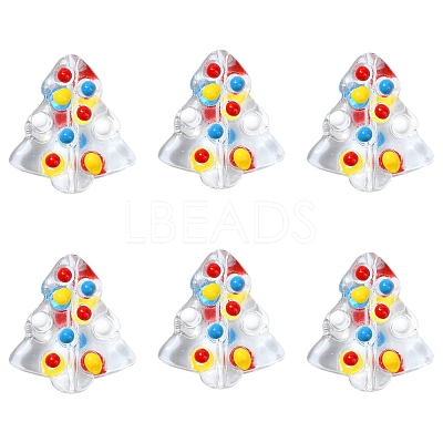 6Pcs Handmade Bumpy Glass Beads Strands LAMP-FS0001-16F-1