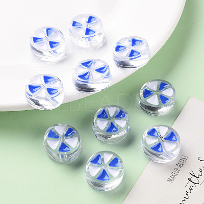 Transparent Enamel Acrylic Beads TACR-S155-005A-1
