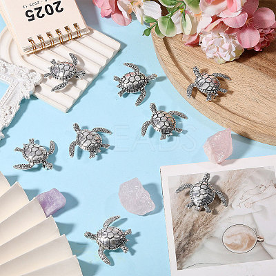 12Pcs Turtle Alloy Lapel Pinks for Backpack Clothes JEWB-CA0001-88AS-1