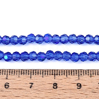 Electroplate Transparent Glass Beads Strands X-EGLA-A035-T4mm-L21-1