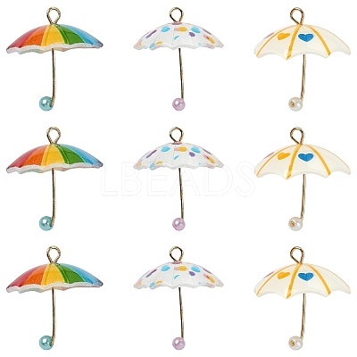 3Pcs 3 Colors Resin Pendants CRES-YW0002-77-1