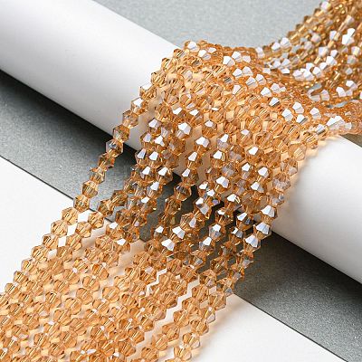 Transparent Electroplate Glass Beads Strands EGLA-A039-T2mm-A18-1