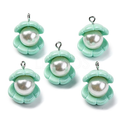 Opaque Resin Pendants RESI-P043-01P-01-1