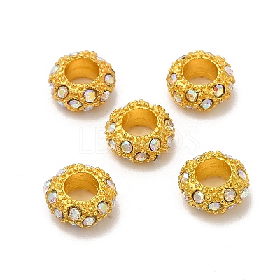 Alloy Rhinestone European Beads CPDL-H999-18G-1