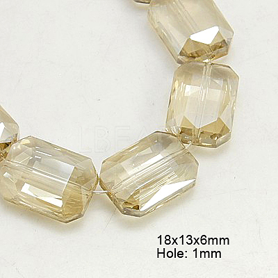 Electroplated Glass Beads EGLA-H002-A-06-1
