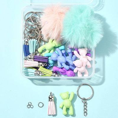 DIY Bear Keychain Making Kits DIY-FS0009-14-1