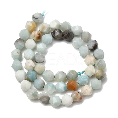 Natural Flower Amazonite Beads Strands G-Z119-A08-02-1