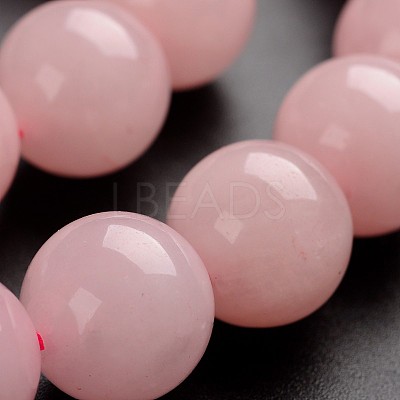 Round Natural Rose Quartz Gemstone Bead Strands G-J333-02-12mm-1
