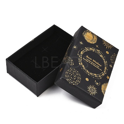 Gold Stamping Planet Cardboard Jewelry Packaging Boxes CON-T002-01B-1