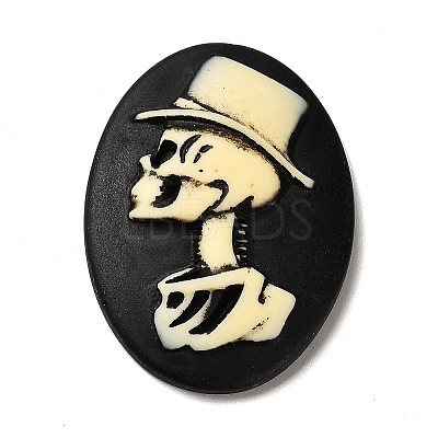 Halloween Opaque Resin Cabochons CRES-F023-07-1