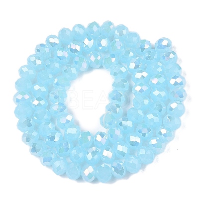 Electroplate Glass Beads Strands EGLA-A044-J6mm-B04-1