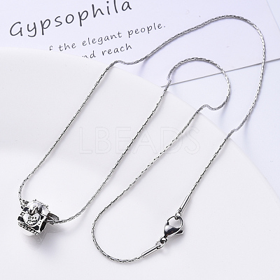 Non-Tarnish 304 Stainless Steel Boston Link Chain Necklace NJEW-S420-005B-P-1
