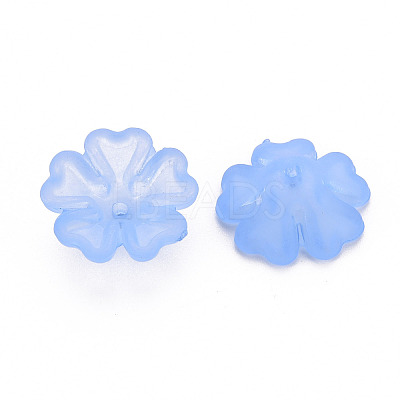 Transparent Frosted Acrylic Bead Caps X-MACR-S371-04A-1