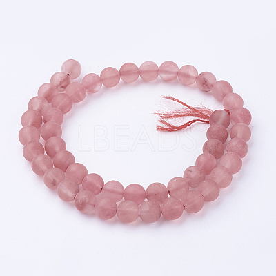 Watermelon Stone Glass Bead Strands G-G735-44F-8mm-1