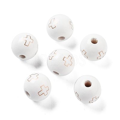 Wood European Beads WOOD-M011-08-1
