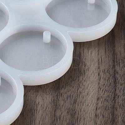 Flat Round Keychain DIY Silicone Pendant Molds SIMO-D004-01-1