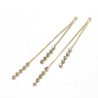 Brass Chain Tassel Big Pendants KK-T032-167G-1