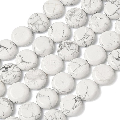 Natural Howlite Beads Strands G-L648-B17-15mm-1