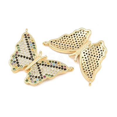Brass Micro Pave Cubic Zirconia Pendants CU-CBA908F-05G-08-1