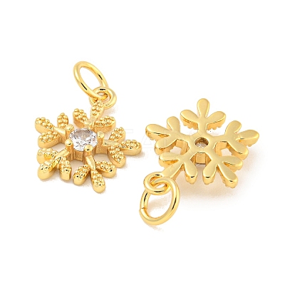 Rack Plating Brass Micro Pave Clear Cubic Zirconia Pendants LS-KK-B093-04B-G-1