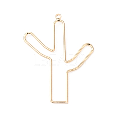 Brass Open Back Bezel Pendants KK-O144-16G-1