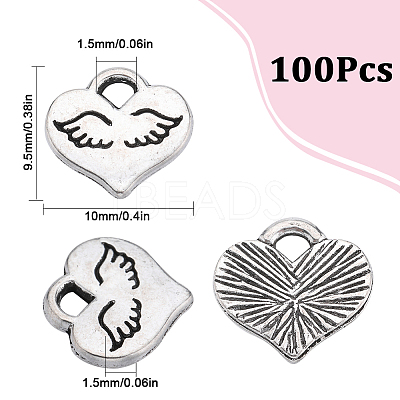 100Pcs Tibetan Style Alloy Charms FIND-SC0006-36-1