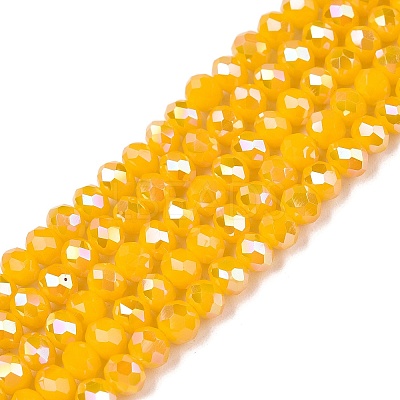 Electroplate Glass Beads Strands EGLA-A044-P4mm-B29-1