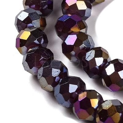 Baking Electroplate Glass Beads Strands LS-DGLA-A039-J6MM-B22-1